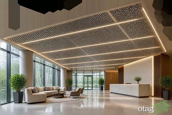 سقف استرچ متال ؛ راهنمای انتخاب، طراحی و اجرا